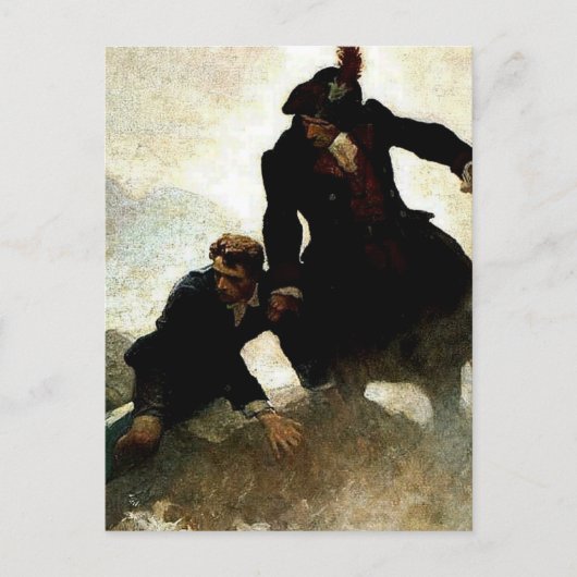 “Gekidnapt” Schilderij van NC Wyeth Briefkaart (Voorkant)