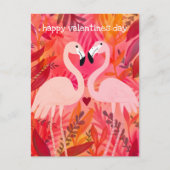 GEKIETELDE ROZE Flamingo's Valentijn grillig Schat Briefkaart (Voorkant)