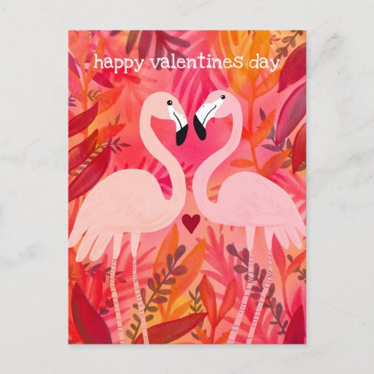 GEKIETELDE ROZE Flamingo's Valentijn grillig Schat Briefkaart (Voorkant)