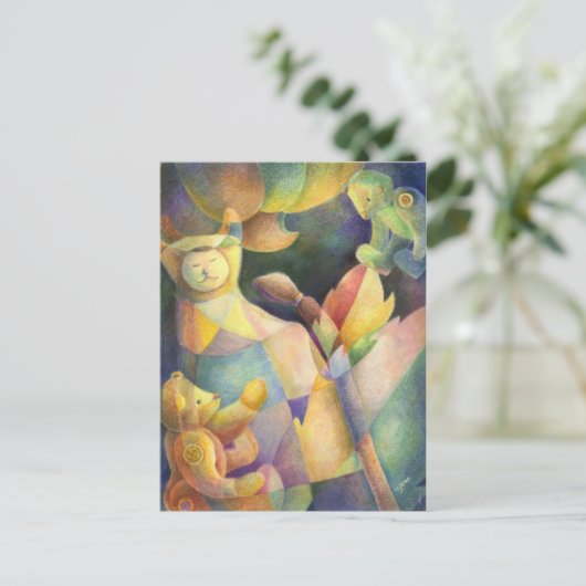 Gekilde dieren briefkaart (Staand voorkant)