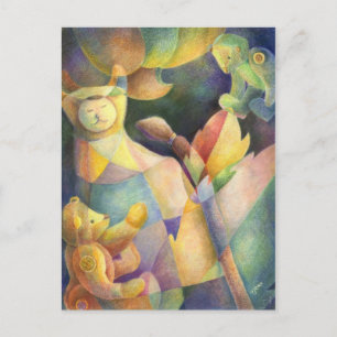 Gekilde dieren briefkaart