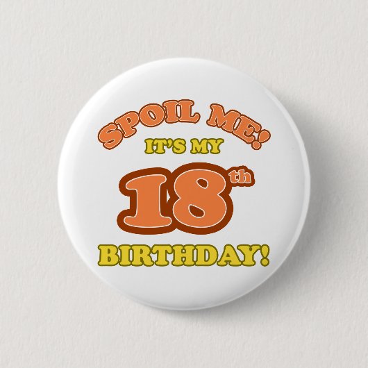 Gekke 18e Cadeau op de geboorte Ronde Button 5,7 Cm (Voorkant)