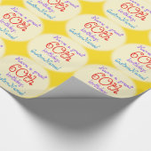 Gekke 60ste verjaardag inpakpapier (Hoek)