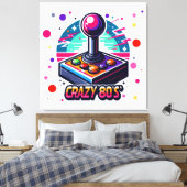 gekke 80's old school stijl canvas afdruk (Insitu (Slaapkamer))