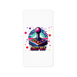 gekke 80's old school stijl etiket