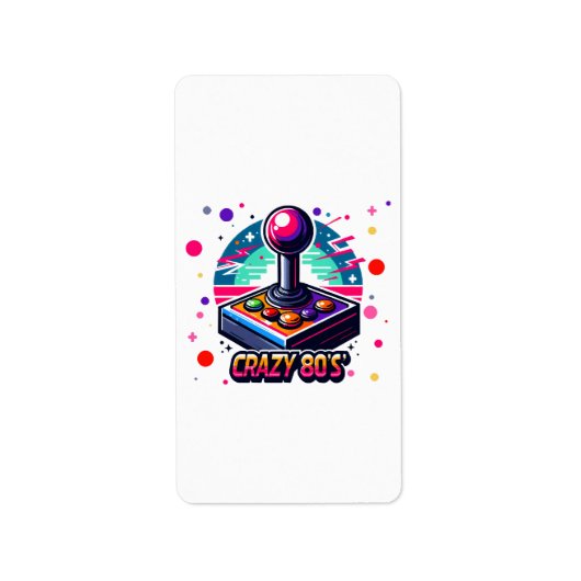 gekke 80's old school stijl etiket (Voorkant)