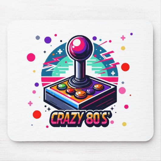 gekke 80's old school stijl muismat (Voorkant)