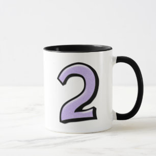 Gekke Aantal 2 lavender witte Mok