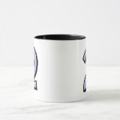Gekke Aantal 2 lavender witte Mok (Midden)