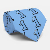 Gekke aantallen 1 blauw Stropdas (Opgerold)