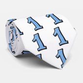 Gekke aantallen 1 blauw Stropdas (Opgerold)
