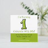 Gekke Aantallen 1 groene Uitnodiging van de Dag (Staand voorkant)