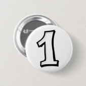 Gekke Aantallen 1 witte Button (Voorkant /achterkant)