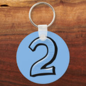 Gekke aantallen 2 blauwe Sleutelhanger (Voorkant)
