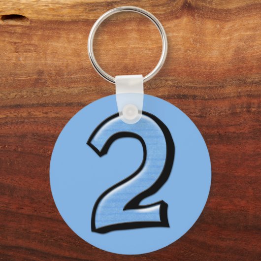 Gekke aantallen 2 blauwe Sleutelhanger (Voorkant)