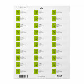 Gekke Aantallen 2 het groene Etiket van het Adres (Full Sheet)