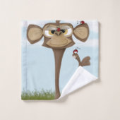 Gekke Aap en Lieveheersbeestjes Bad Handdoek (Wasdoekje)