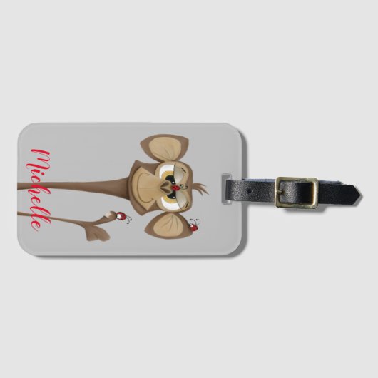 Gekke Aap en Lieveheersbeestjes Bagagelabel (Voorkant (horizontaal))