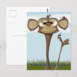 Gekke Aap en Lieveheersbeestjes Briefkaart