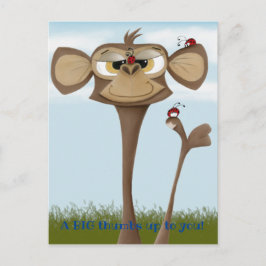 Gekke Aap en Lieveheersbeestjes Briefkaart