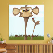 Gekke Aap en Lieveheersbeestjes Canvas Afdruk (Insitu (Woonkamer))