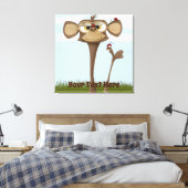 Gekke Aap en Lieveheersbeestjes Canvas Afdruk (Insitu (Slaapkamer))