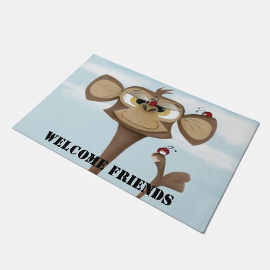 Gekke Aap en Lieveheersbeestjes Deurmat (Schuin)