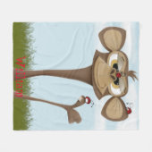 Gekke Aap en Lieveheersbeestjes Fleece Deken (Voorkant (Horizontaal))