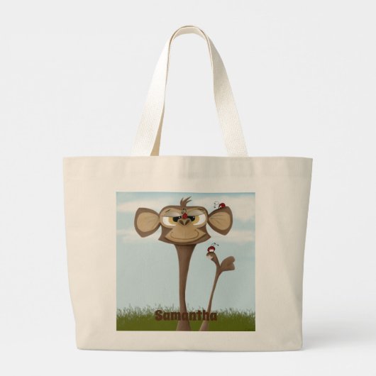 Gekke Aap en Lieveheersbeestjes Grote Tote Bag (Achterkant)