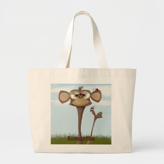 Gekke Aap en Lieveheersbeestjes Grote Tote Bag (Voorkant)