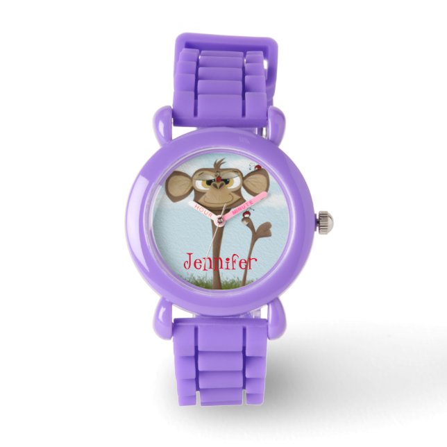 Gekke Aap en Lieveheersbeestjes Horloge (Voorkant)