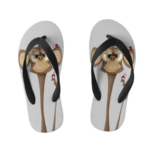 Gekke Aap en Lieveheersbeestjes Kinder Teenslippers (Voetbed)