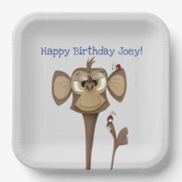 Gekke Aap en Lieveheersbeestjes Papieren Bordje