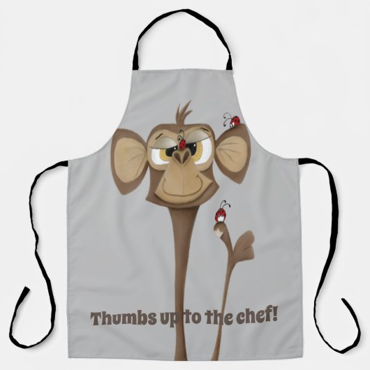 Gekke Aap en Lieveheersbeestjes Schort (Voorkant)