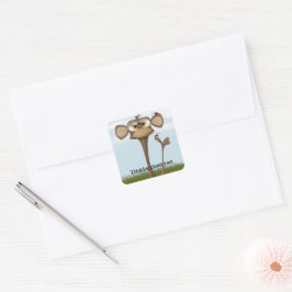 Gekke Aap en Lieveheersbeestjes Vierkante Sticker