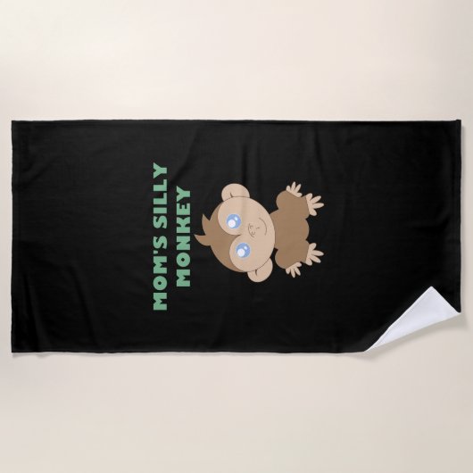 Gekke aap - keukenhanddoek strandlaken (Voorkant)