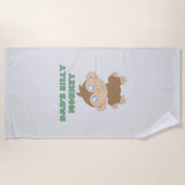 Gekke aap - keukenhanddoek strandlaken (Voorkant)