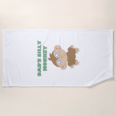 Gekke aap - keukenhanddoek strandlaken (Voorkant)