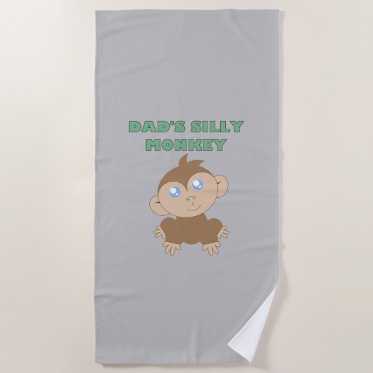 Gekke aap - keukenhanddoek strandlaken (Voorkant)