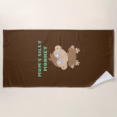 Gekke aap - keukenhanddoek strandlaken (Voorkant)