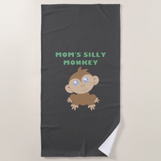 Gekke aap - keukenhanddoek strandlaken (Voorkant)