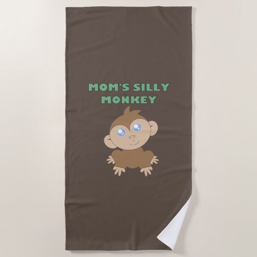 Gekke aap - keukenhanddoek strandlaken (Voorkant)