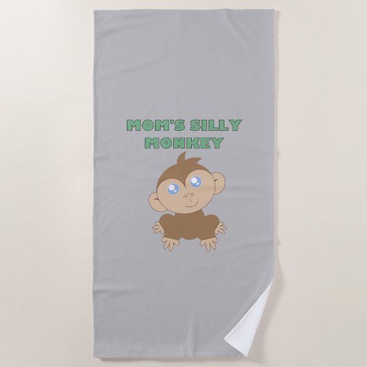 Gekke aap - keukenhanddoek strandlaken (Voorkant)