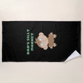 Gekke aap - keukenhanddoek strandlaken (Voorkant)