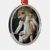 Gekke aap metalen ornament (Rechts)