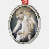 Gekke aap metalen ornament (Links)
