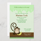 Gekke aap Oerwoud jongen Baby shower 5x7 Kaart (Voorkant / Achterkant)