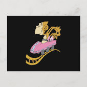 gekke aap op rollen, onderzetter briefkaart (Voorkant)