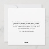 Gekke afgeronde foto Winter Kerstgroet Feestdagenkaart (Achterkant)