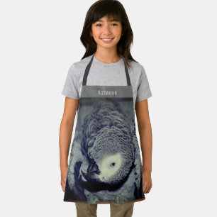Gekke African Grey Parrot gepersonaliseerd Schort